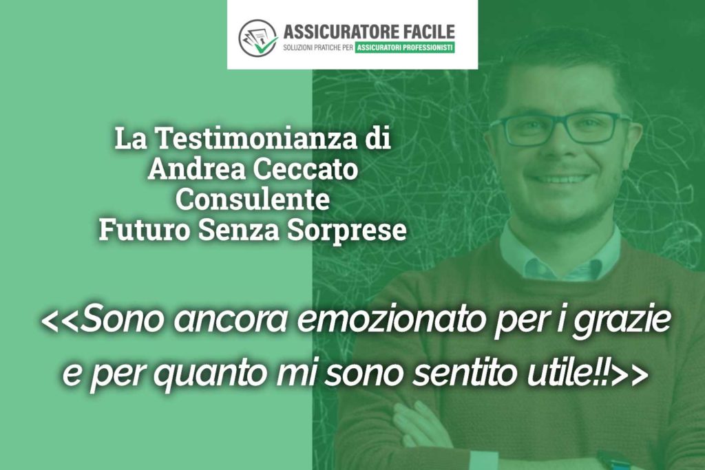 Andrea Ceccato ottiene grandi risultati con il metodo assicuratore facile