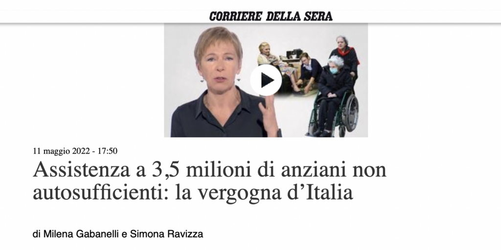 3,5 milioni di italiani anziani non autosufficienti: l'importanza della gestione dei rischi