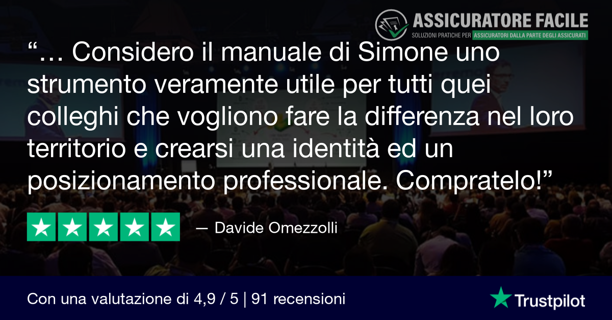 Trustpilot Review Effetto Domino di Assicuratore Facile - Davide Omezzolli