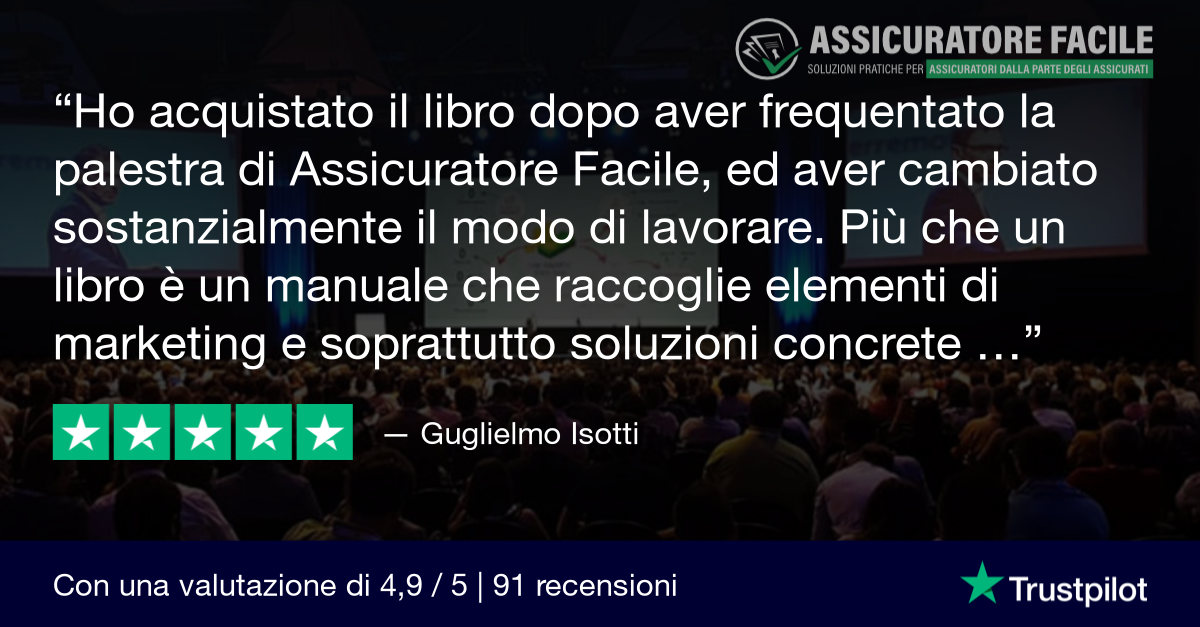 Trustpilot Review Effetto Domino di Assicuratore Facile - Guglielmo Isotti