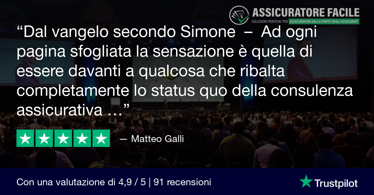 Trustpilot Review Effetto Domino di Assicuratore Facile - Matteo Galli