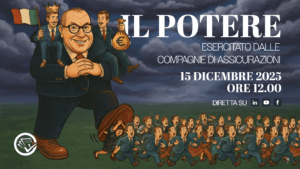 Uomo d'affari con le mani legate da un contratto assicurativo